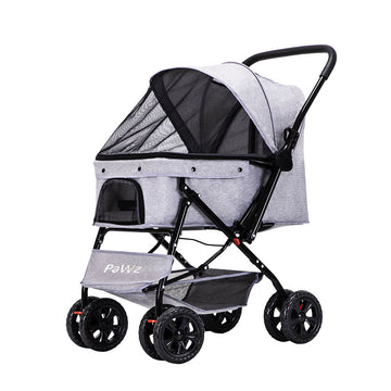 PaWz Pet Stroller Pram Dog Carrier Trailer Strollers 4 Wheels Foldable Large PaWz